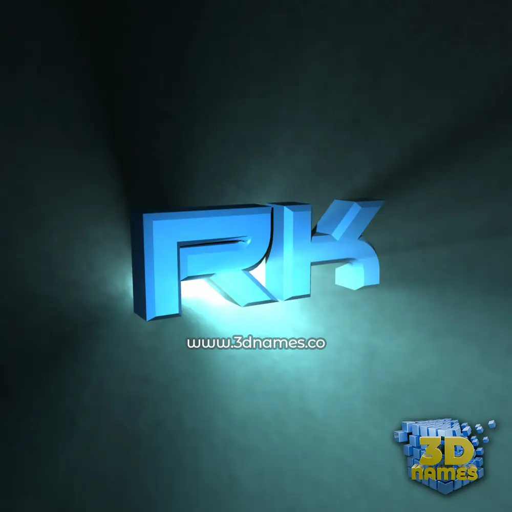 rk in Light Shine style - 3D name wallpaper