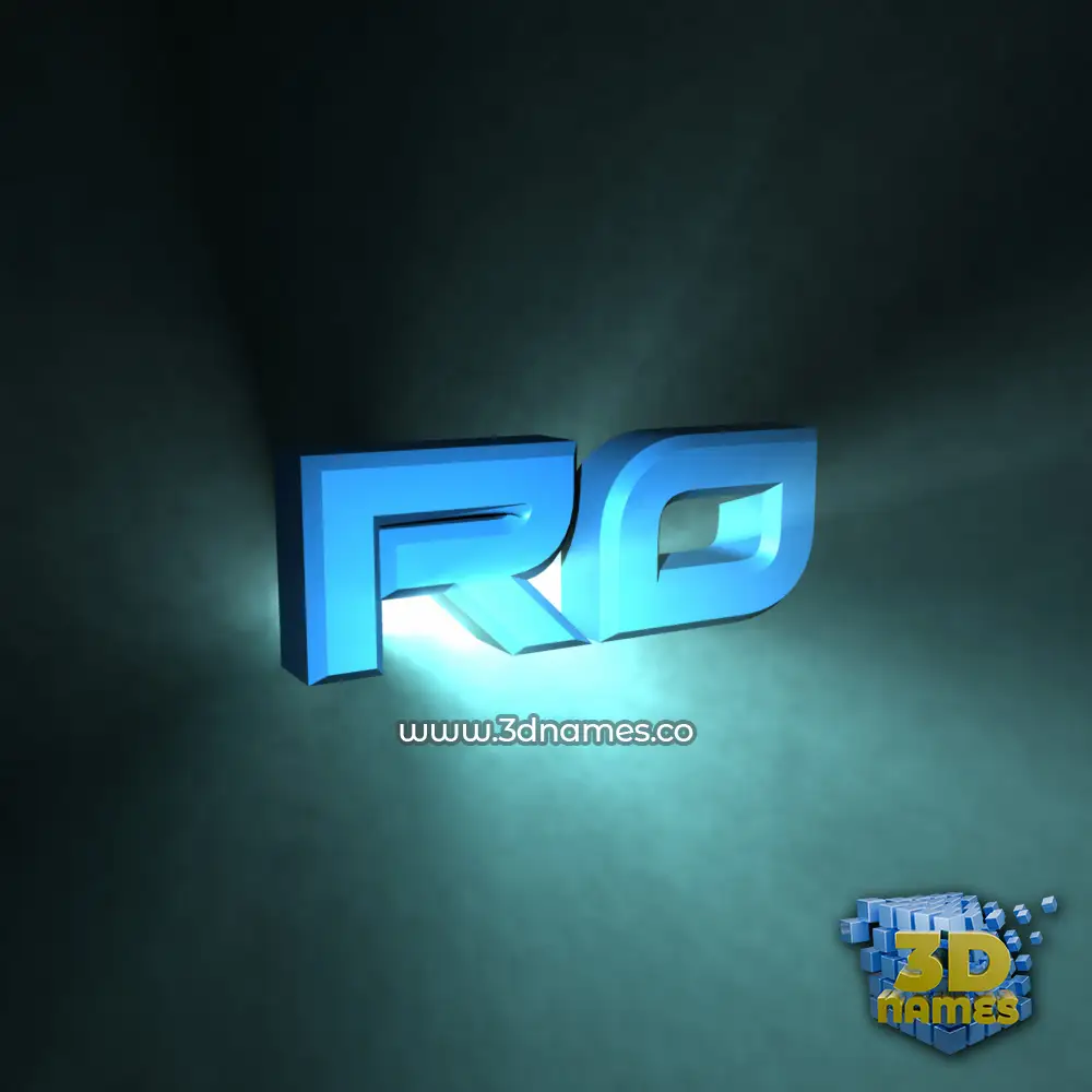 ro in Light Shine style - 3D name wallpaper