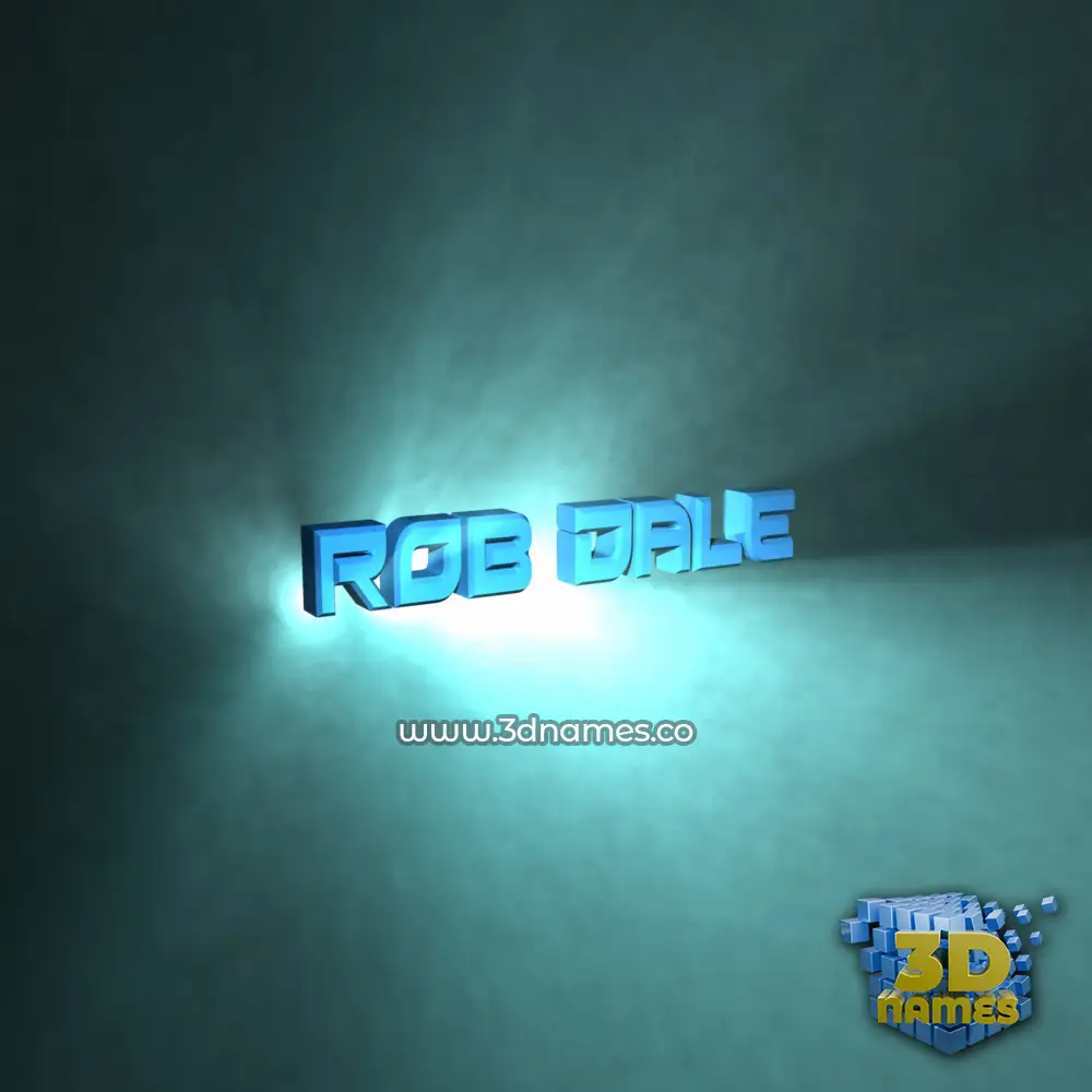rob dale in Light Shine style - 3D name wallpaper