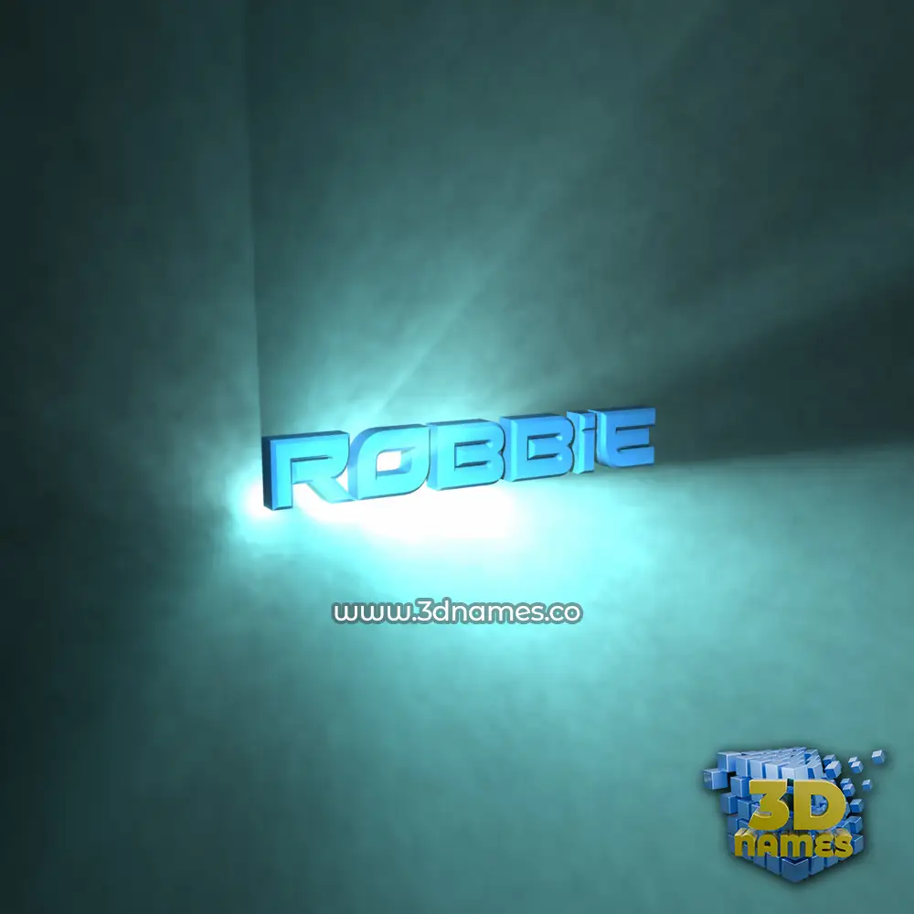 robbie in Light Shine style - 3D name wallpaper