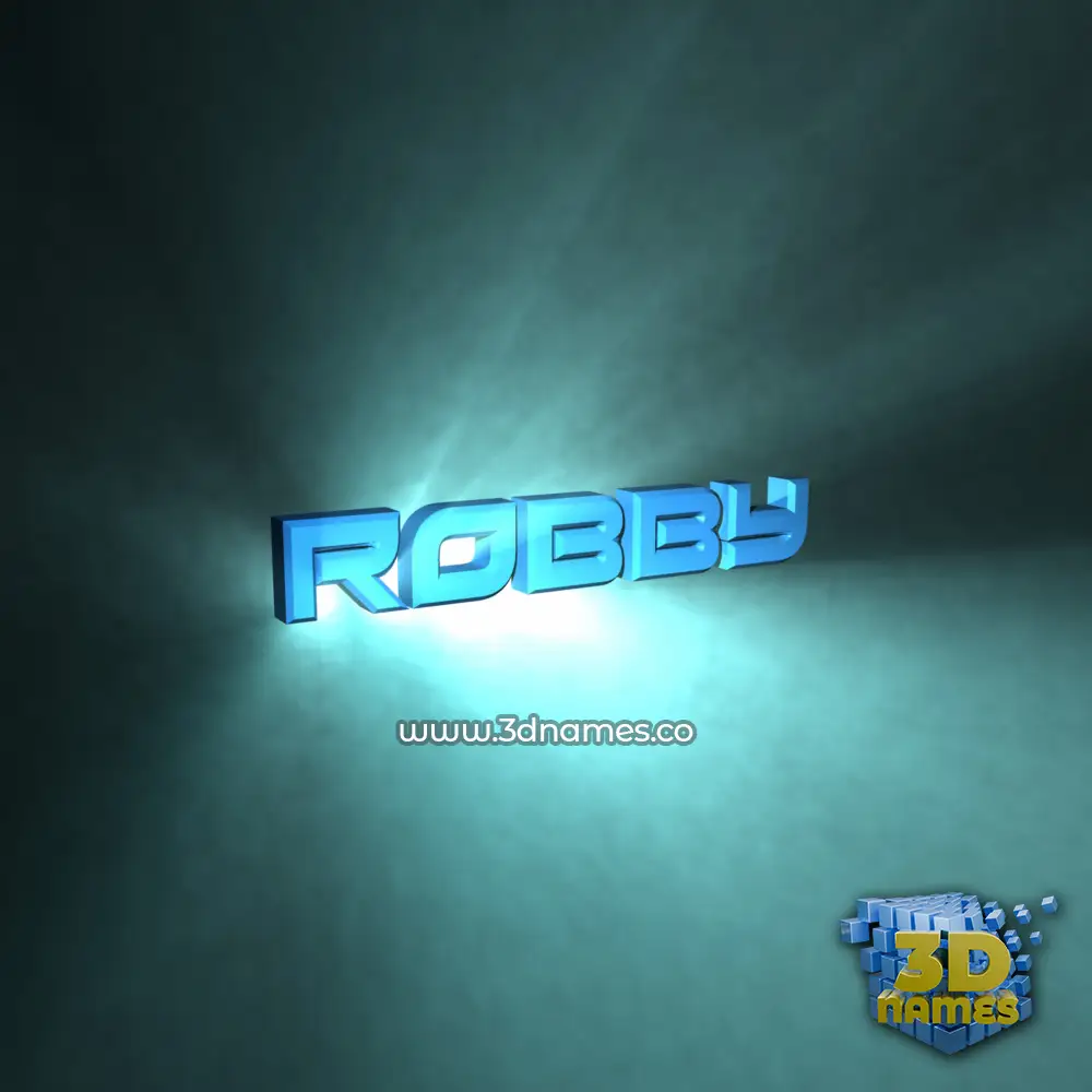 robby in Light Shine style - 3D name wallpaper