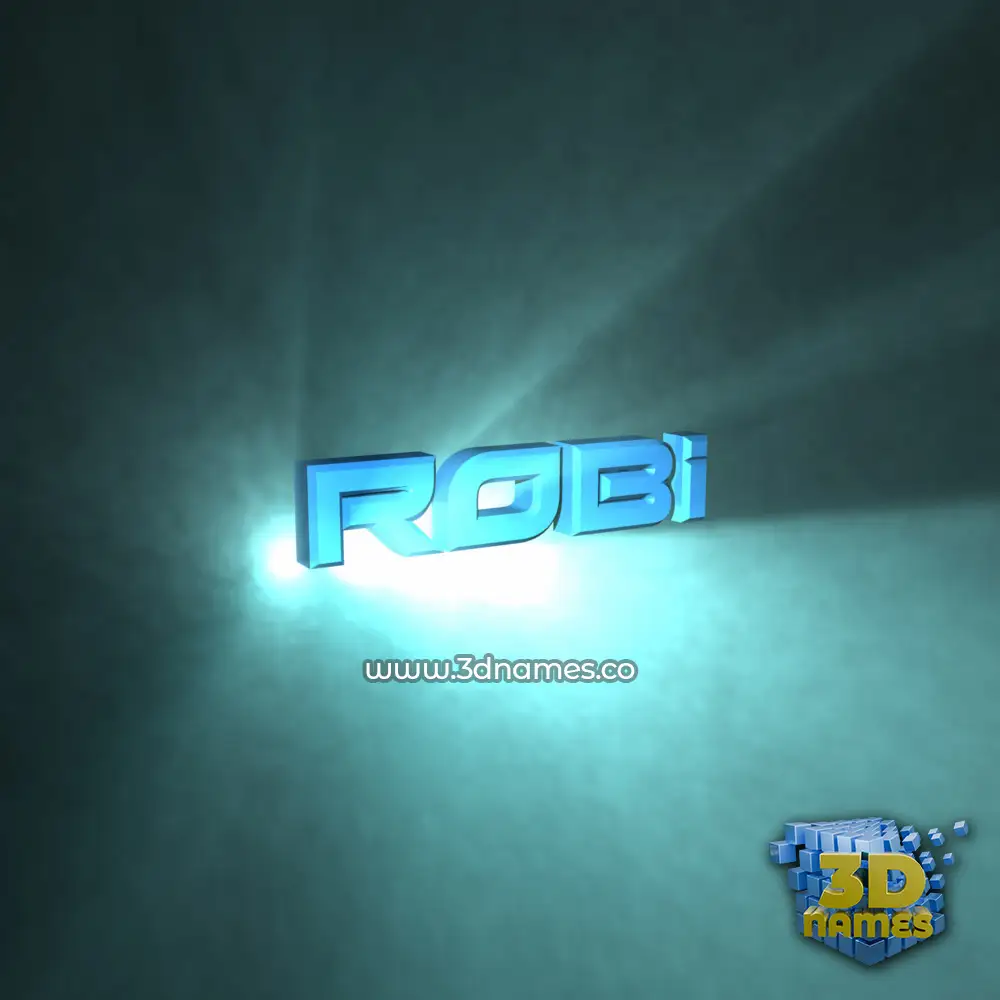 robi in Light Shine style - 3D name wallpaper