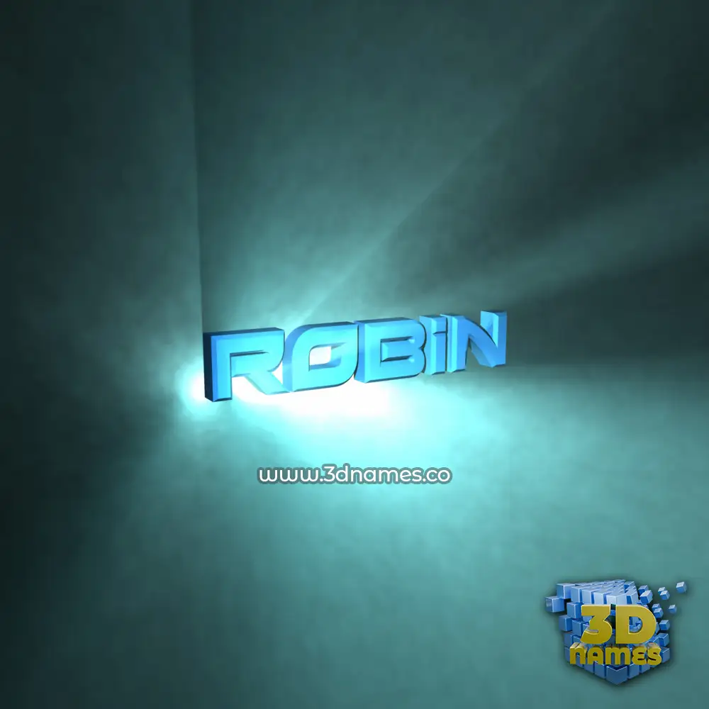 robin in Light Shine style - 3D name wallpaper