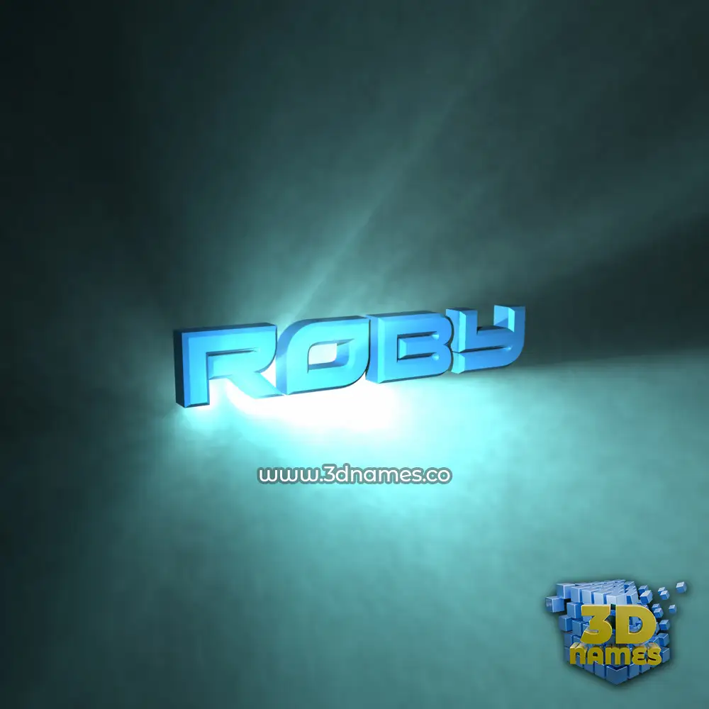 roby in Light Shine style - 3D name wallpaper
