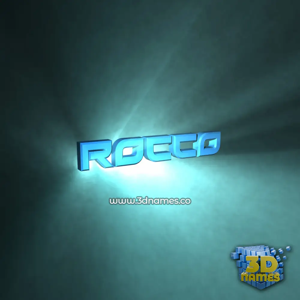 rocco in Light Shine style - 3D name wallpaper