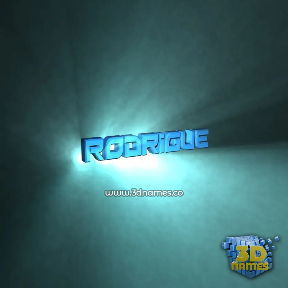 rodrigue in Light Shine style - 3D name wallpaper
