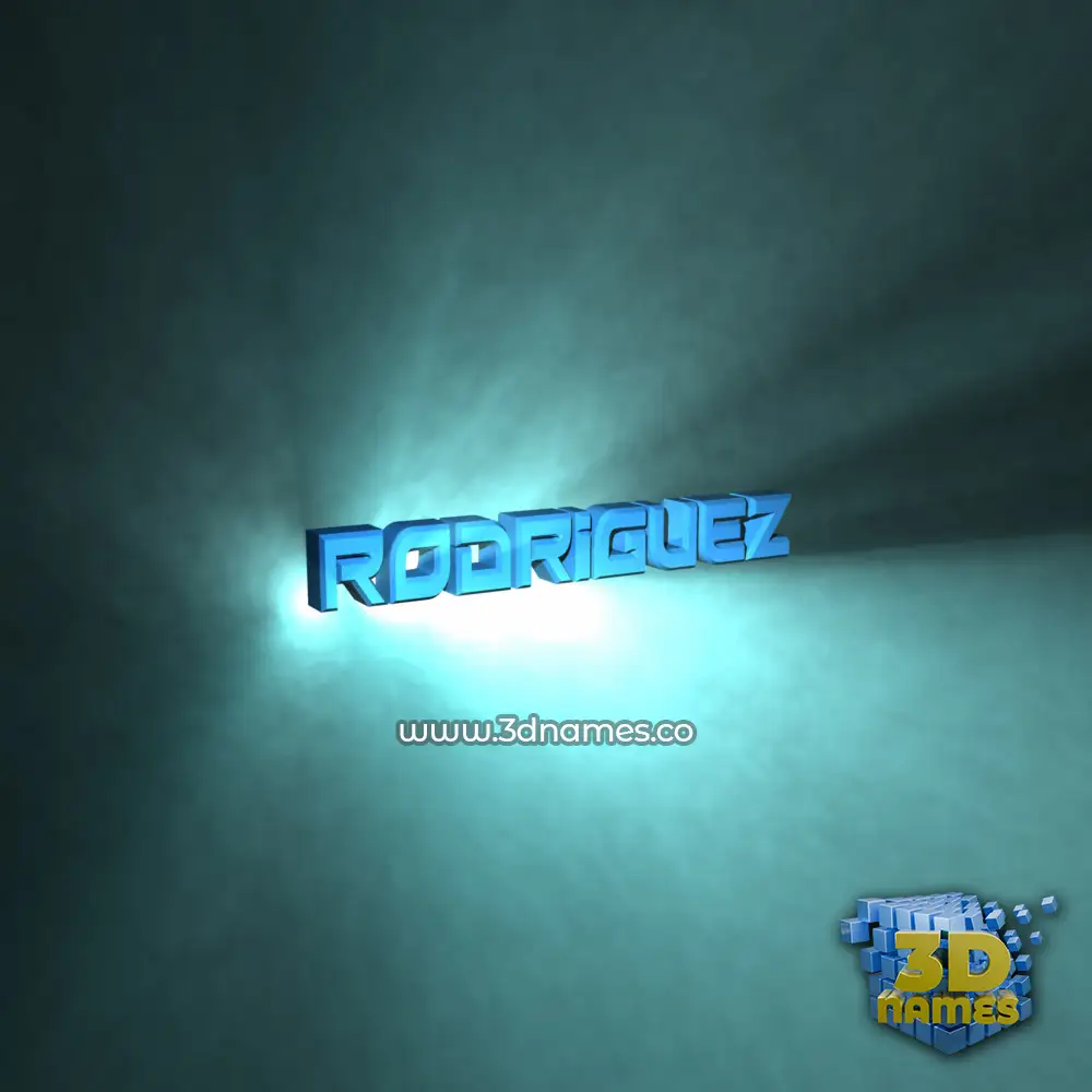 rodriguez in Light Shine style - 3D name wallpaper