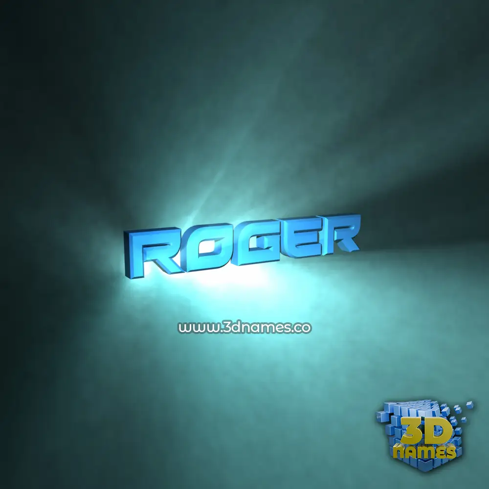 roger in Light Shine style - 3D name wallpaper