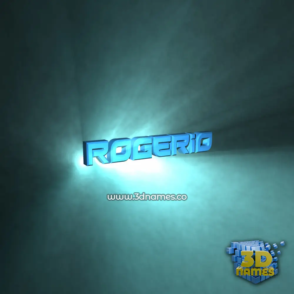 rogerio in Light Shine style - 3D name wallpaper