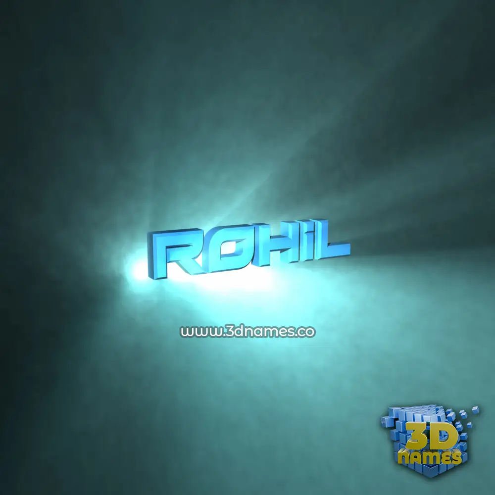 rohil in Light Shine style - 3D name wallpaper
