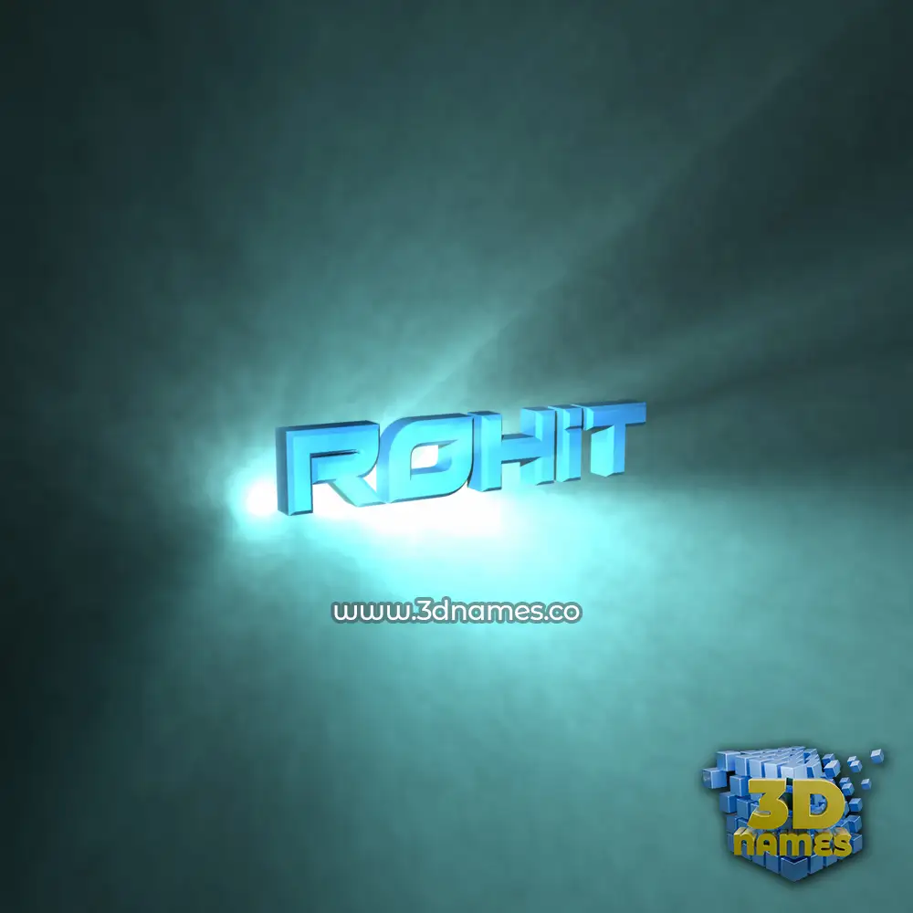 rohit in Light Shine style - 3D name wallpaper
