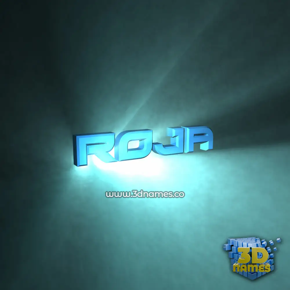 roja in Light Shine style - 3D name wallpaper