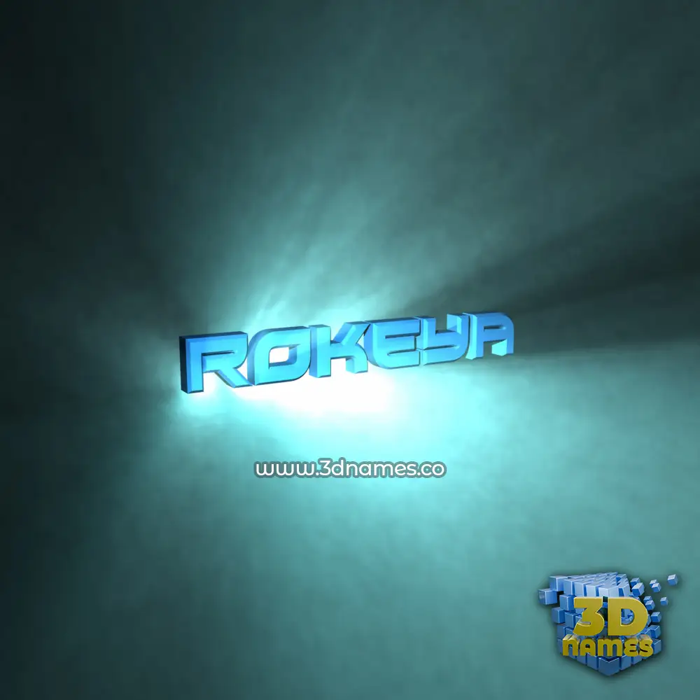 rokeya in Light Shine style - 3D name wallpaper