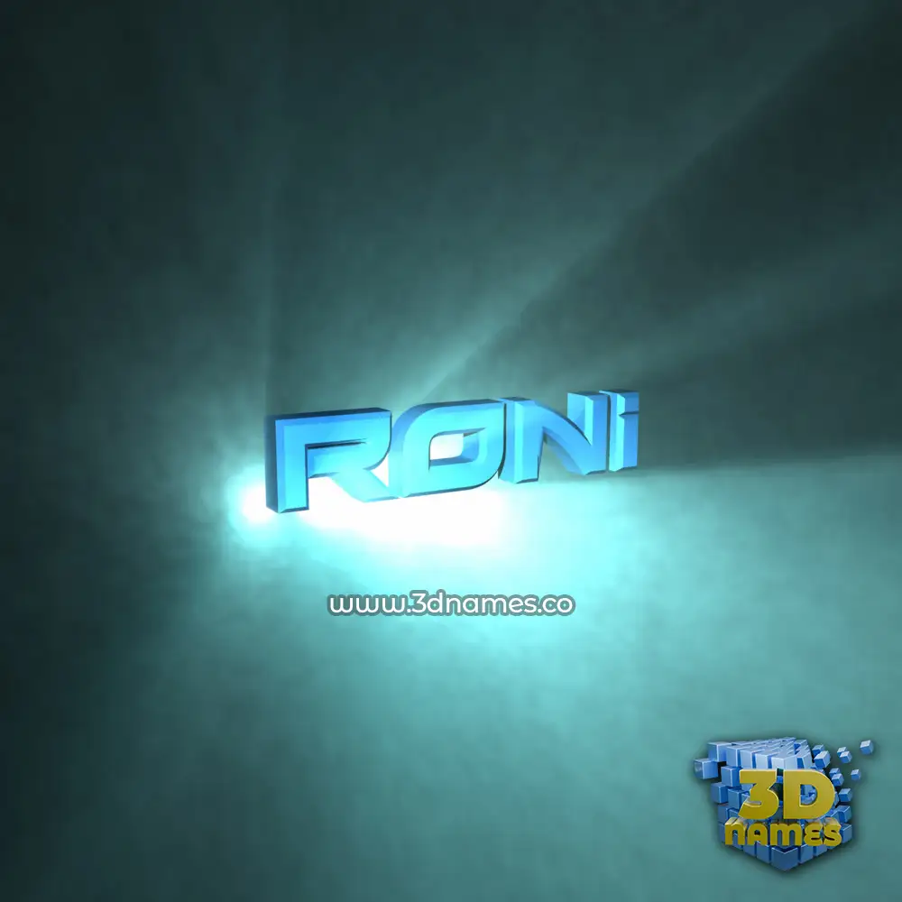 roni in Light Shine style - 3D name wallpaper
