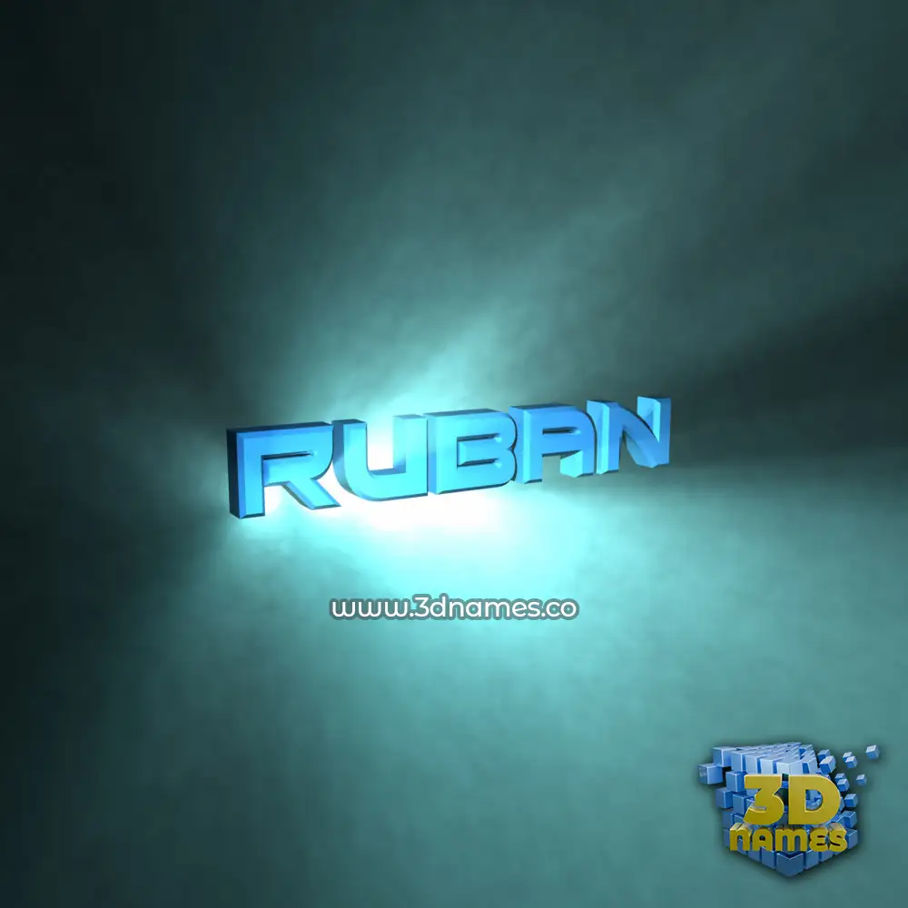 ruban in Light Shine style - 3D name wallpaper