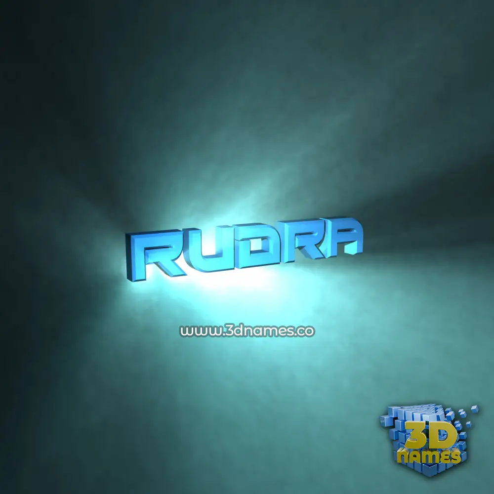 rudra in Light Shine style - 3D name wallpaper