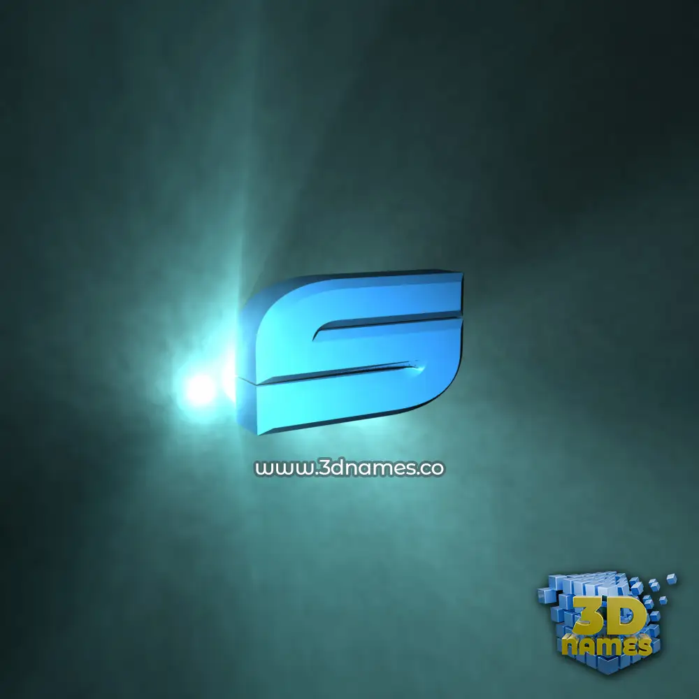 s in Light Shine style - 3D name wallpaper