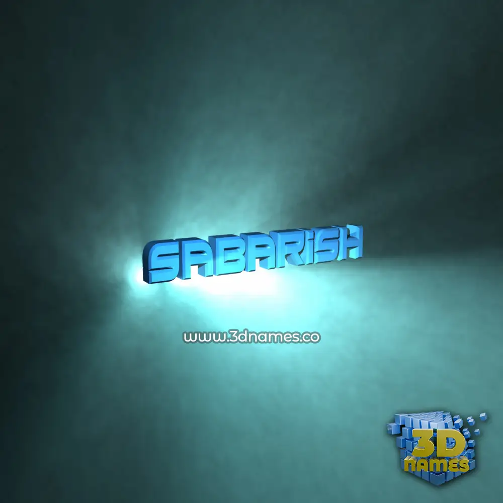 sabarish in Light Shine style - 3D name wallpaper