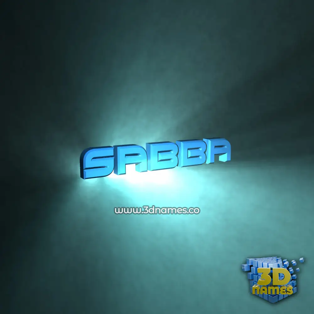sabba in Light Shine style - 3D name wallpaper