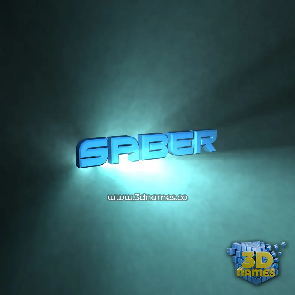 saber in Light Shine style - 3D name wallpaper