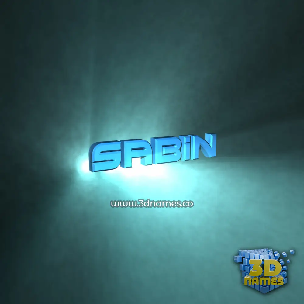sabin in Light Shine style - 3D name wallpaper