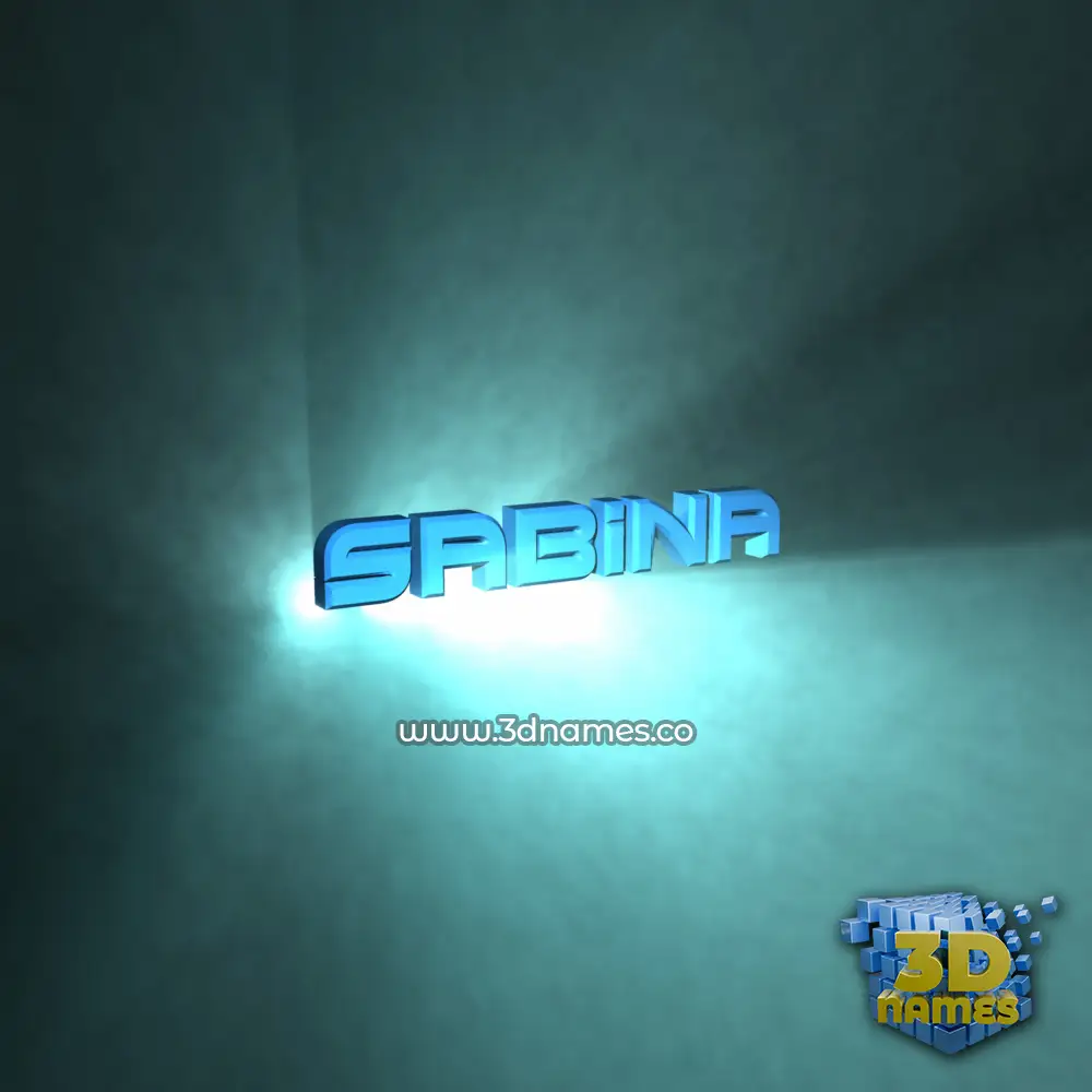 sabina in Light Shine style - 3D name wallpaper