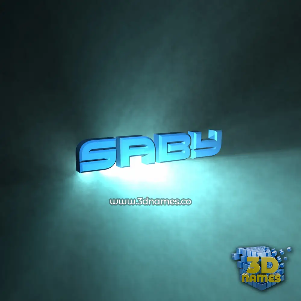 saby in Light Shine style - 3D name wallpaper