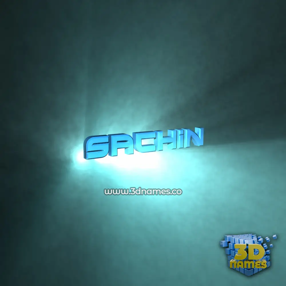 sachin in Light Shine style - 3D name wallpaper