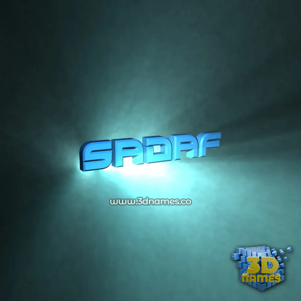 sadaf in Light Shine style - 3D name wallpaper