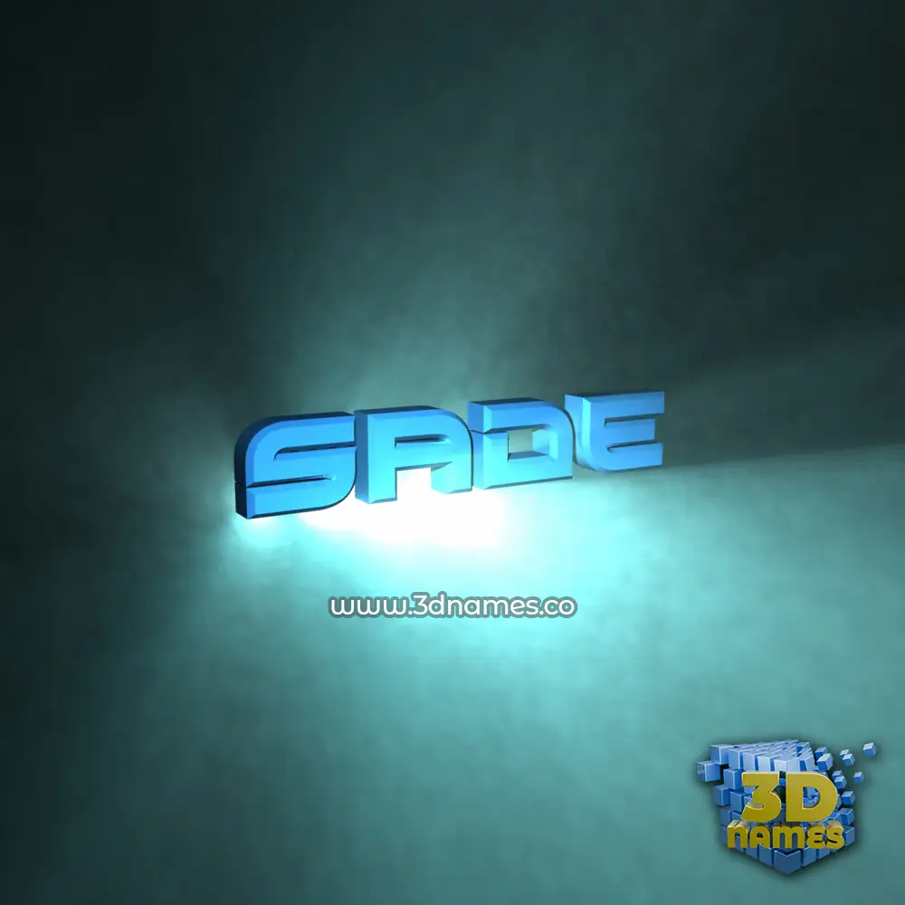 sade in Light Shine style - 3D name wallpaper