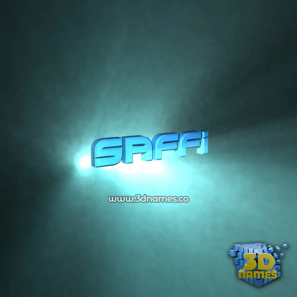 saffi in Light Shine style - 3D name wallpaper