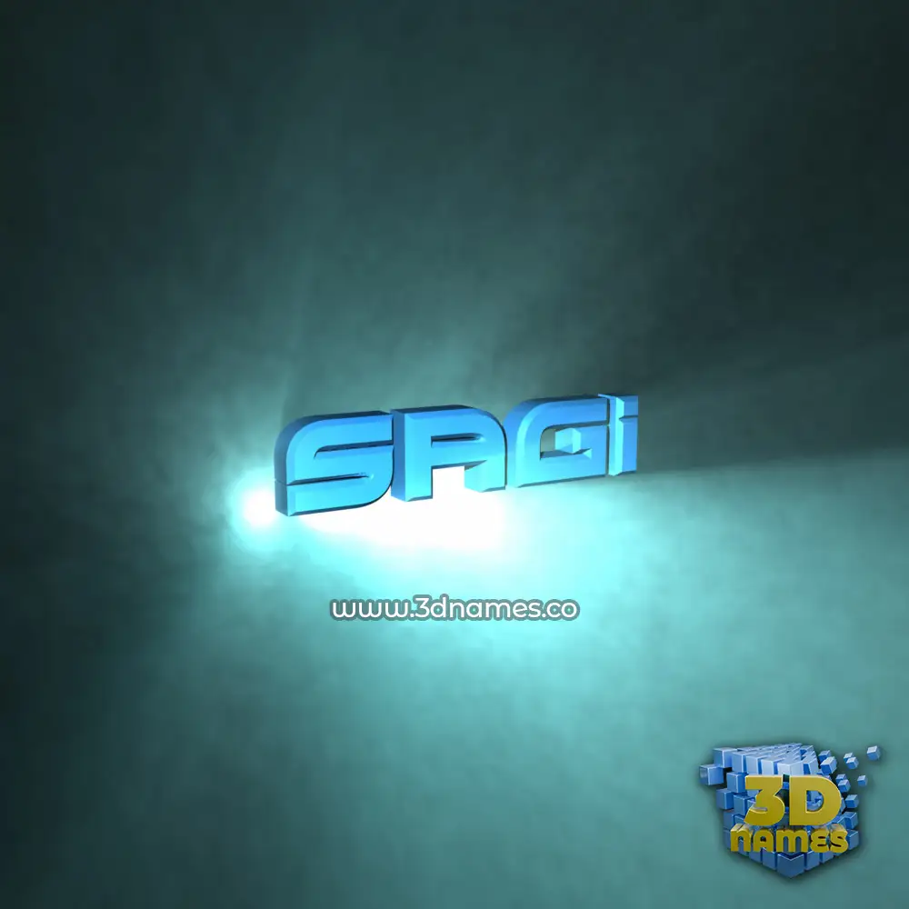 sagi in Light Shine style - 3D name wallpaper