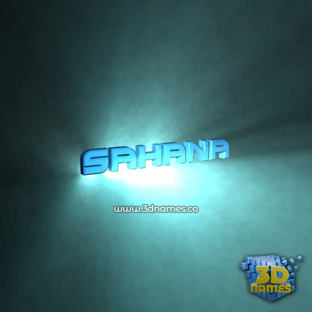 sahana in Light Shine style - 3D name wallpaper