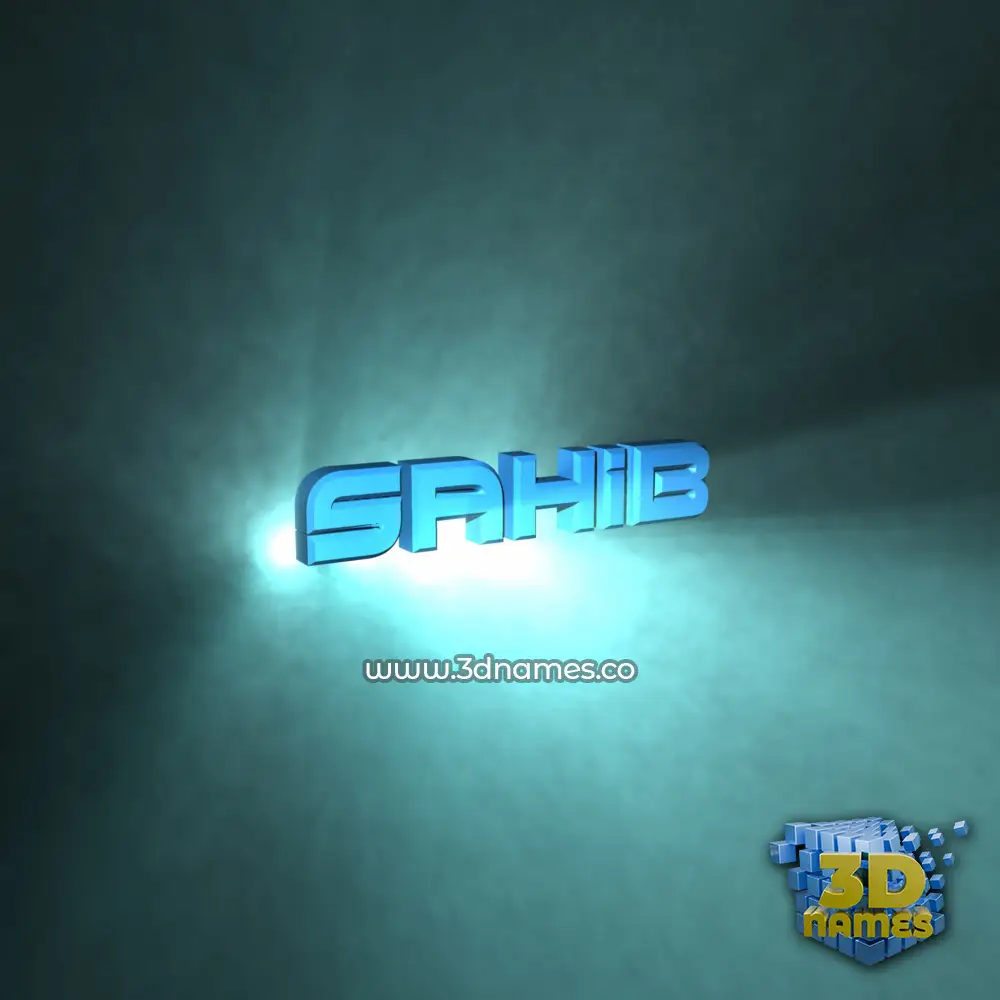 sahib in Light Shine style - 3D name wallpaper