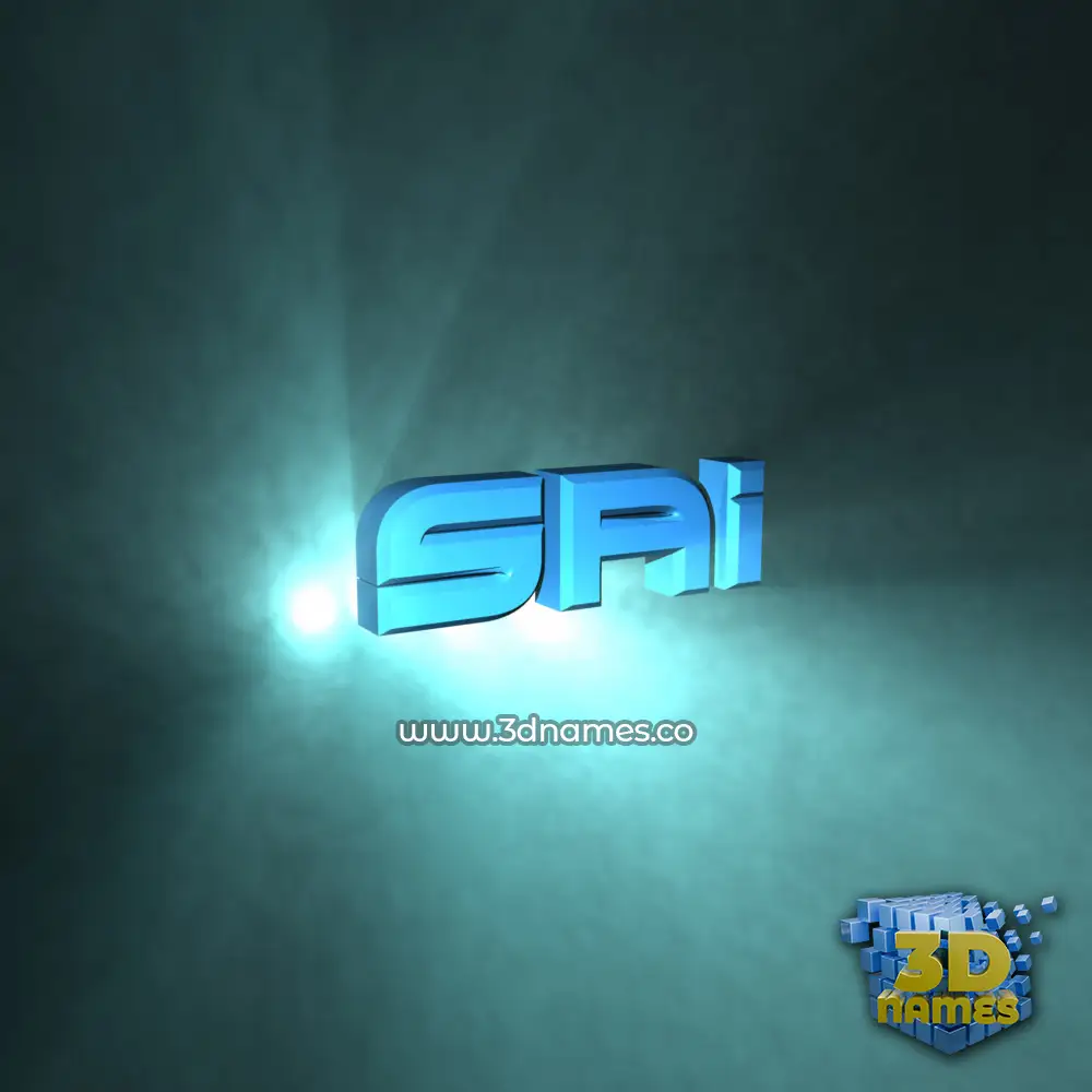 sai in Light Shine style - 3D name wallpaper