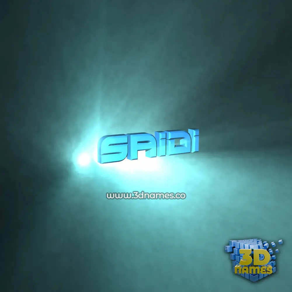 saidi in Light Shine style - 3D name wallpaper