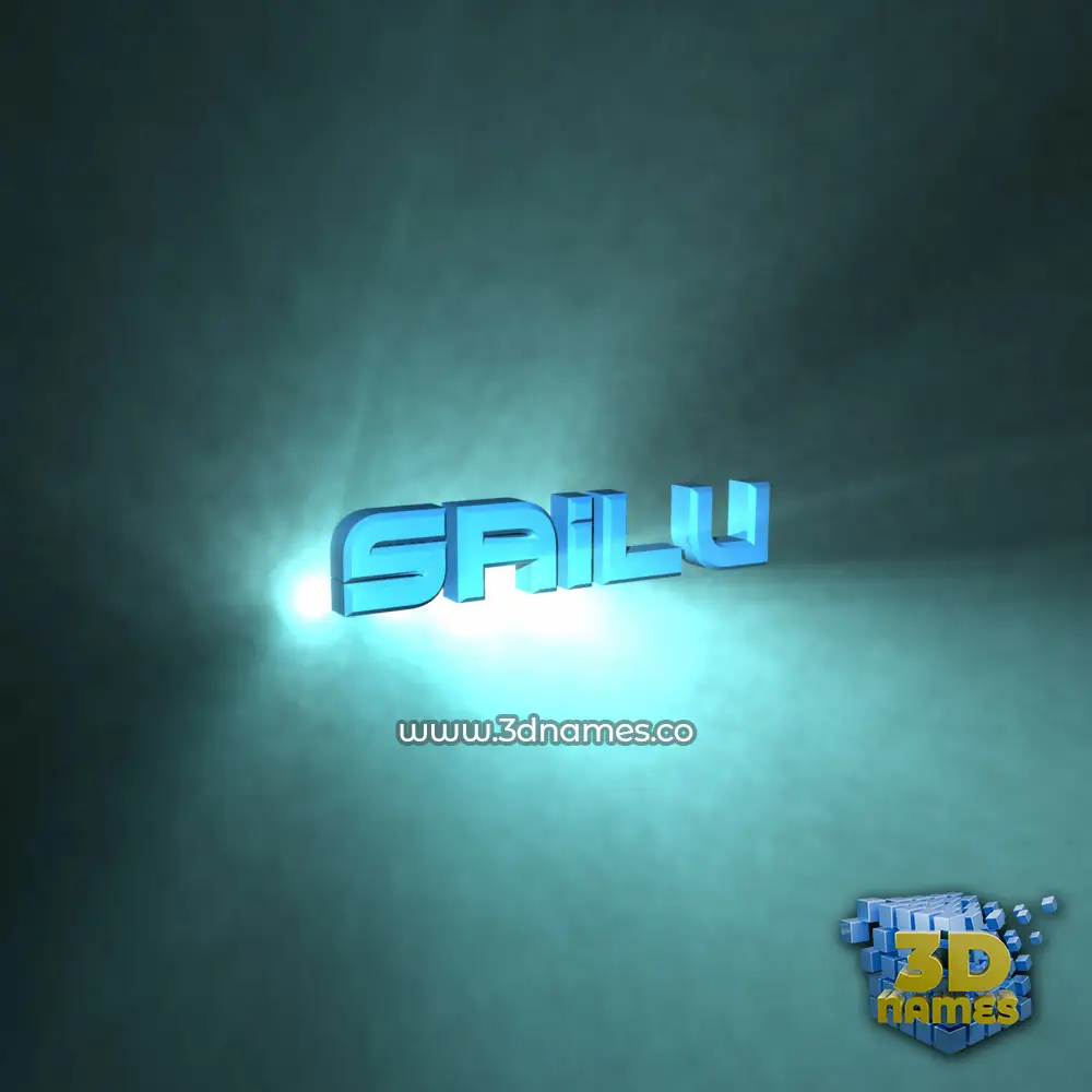 sailu in Light Shine style - 3D name wallpaper