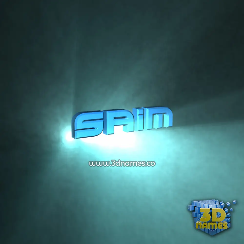 saim in Light Shine style - 3D name wallpaper