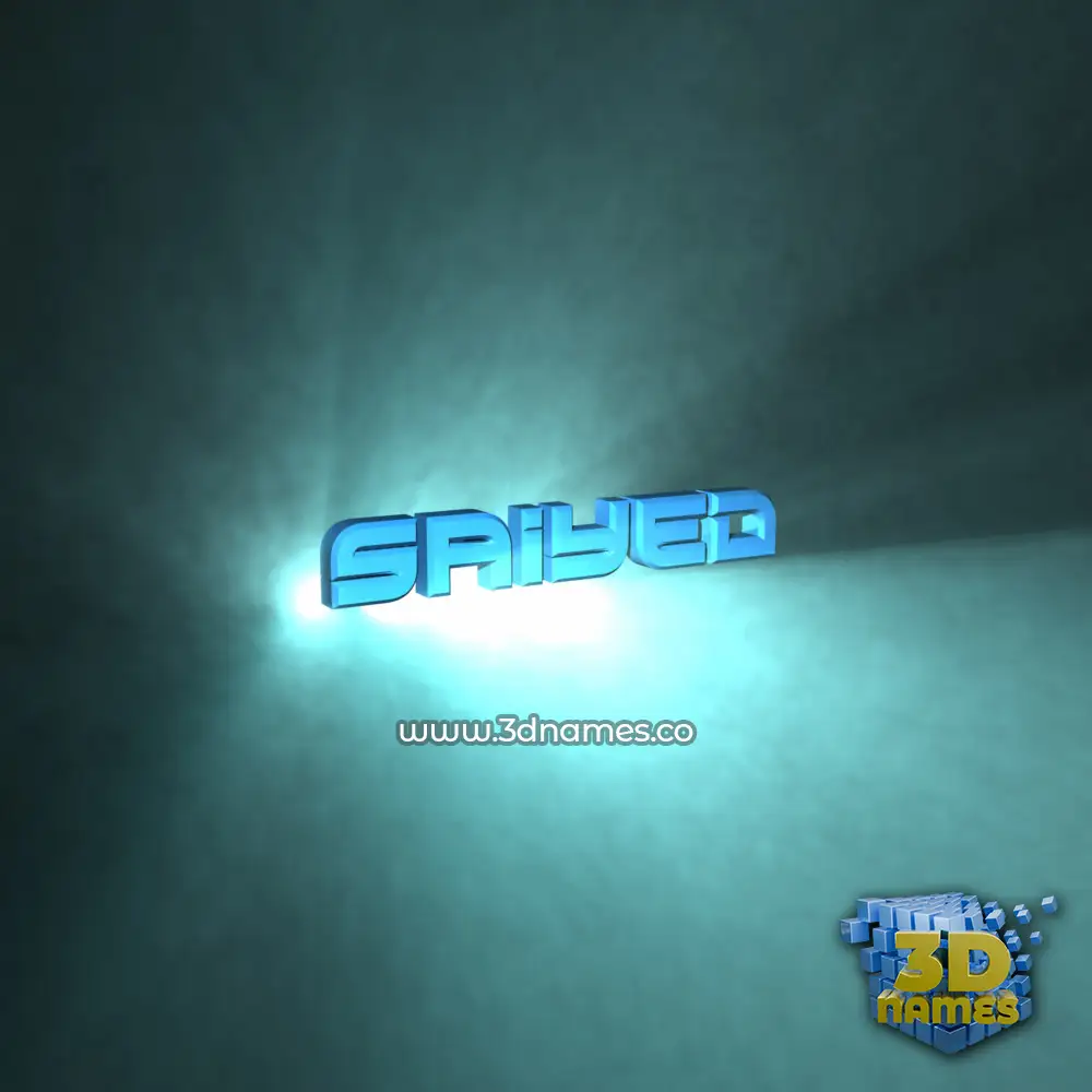 saiyed in Light Shine style - 3D name wallpaper