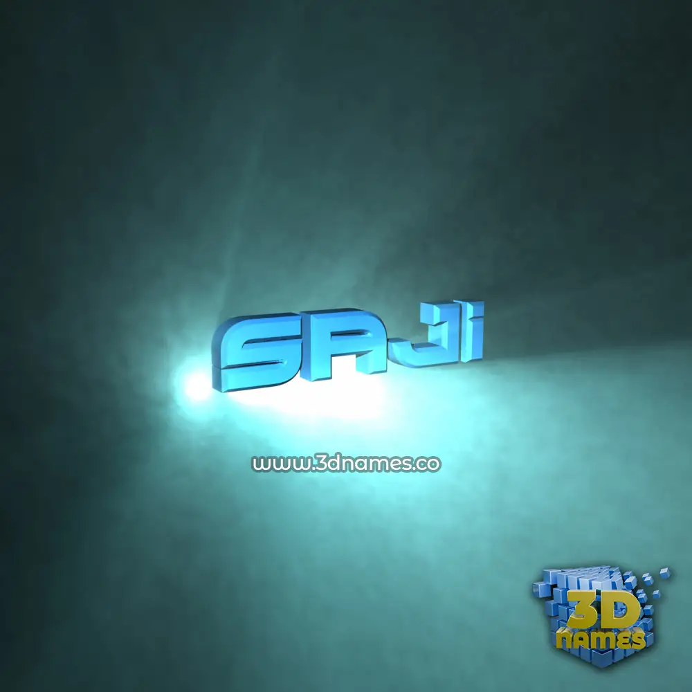 saji in Light Shine style - 3D name wallpaper