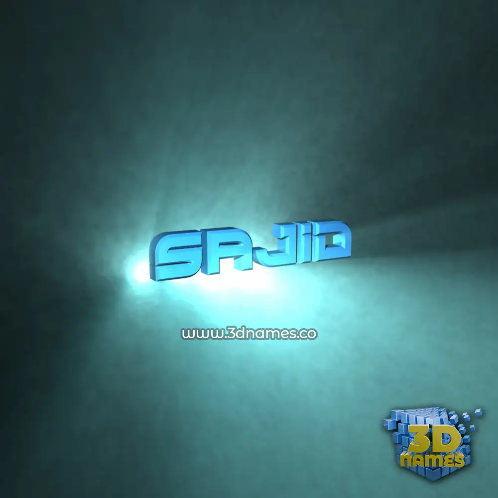 sajid in Light Shine style - 3D name wallpaper