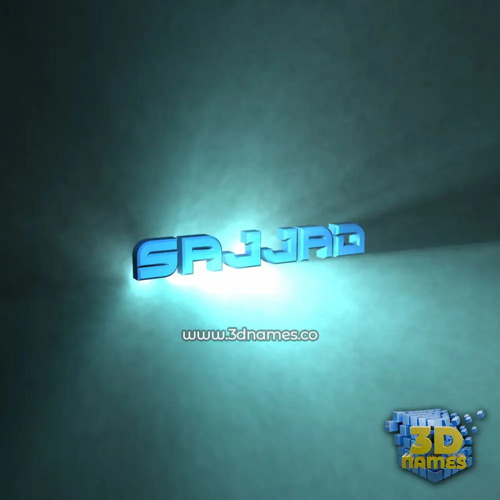 sajjad in Light Shine style - 3D name wallpaper