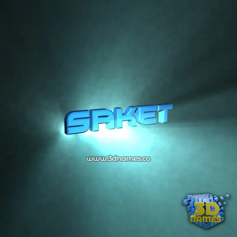 saket in Light Shine style - 3D name wallpaper