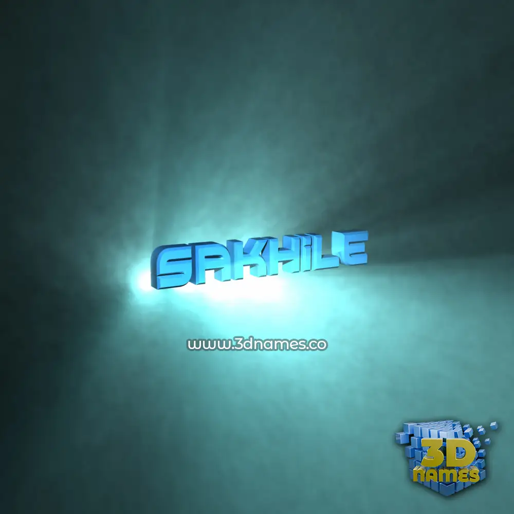 sakhile in Light Shine style - 3D name wallpaper