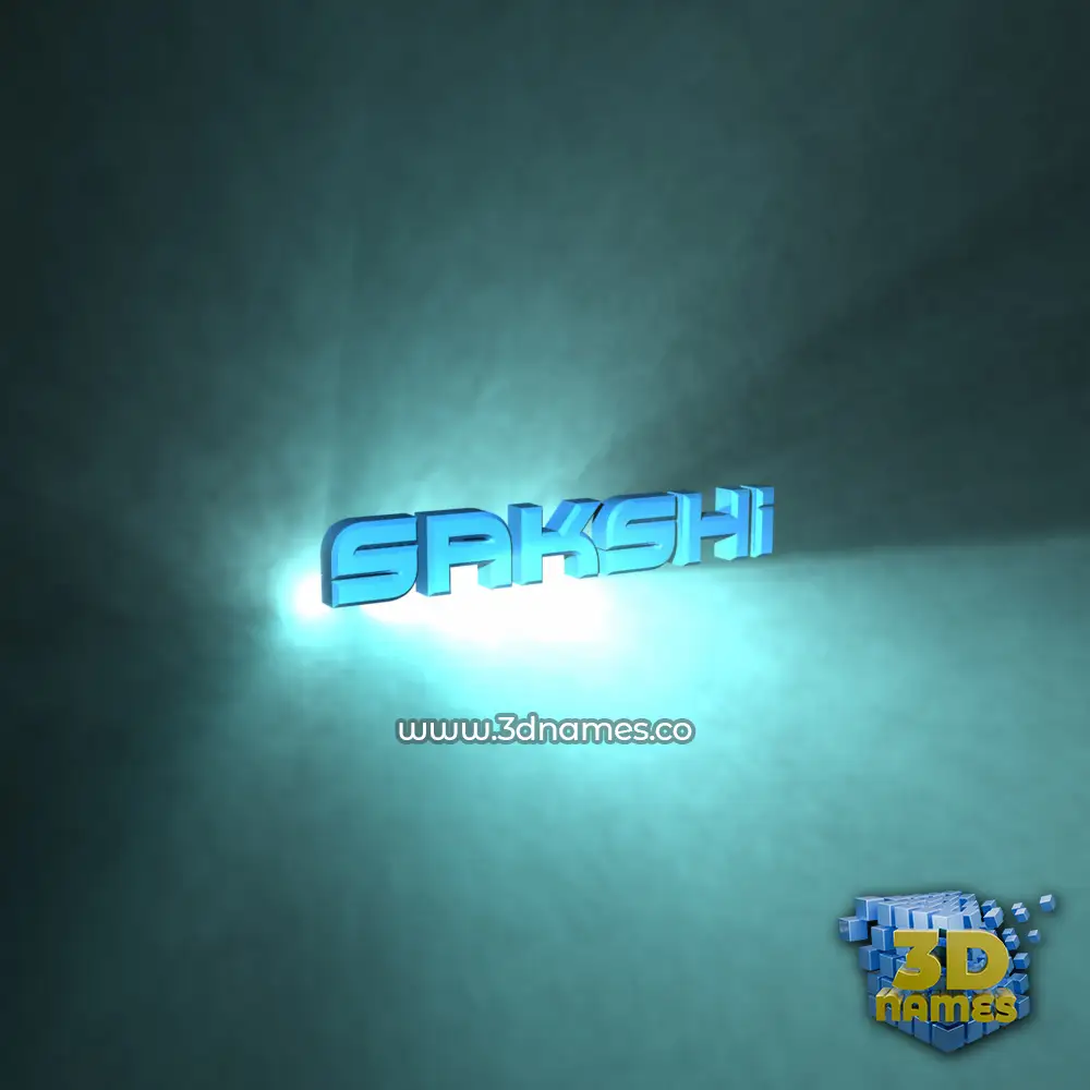 sakshi in Light Shine style - 3D name wallpaper