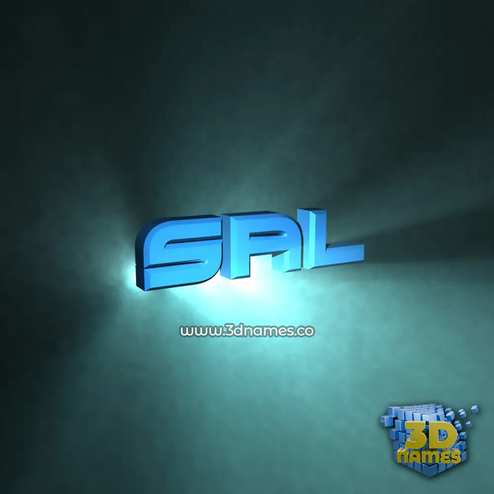 sal in Light Shine style - 3D name wallpaper