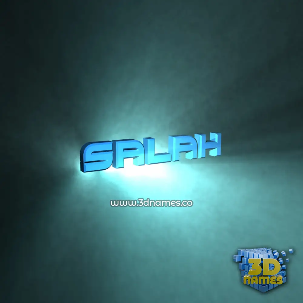 salah in Light Shine style - 3D name wallpaper