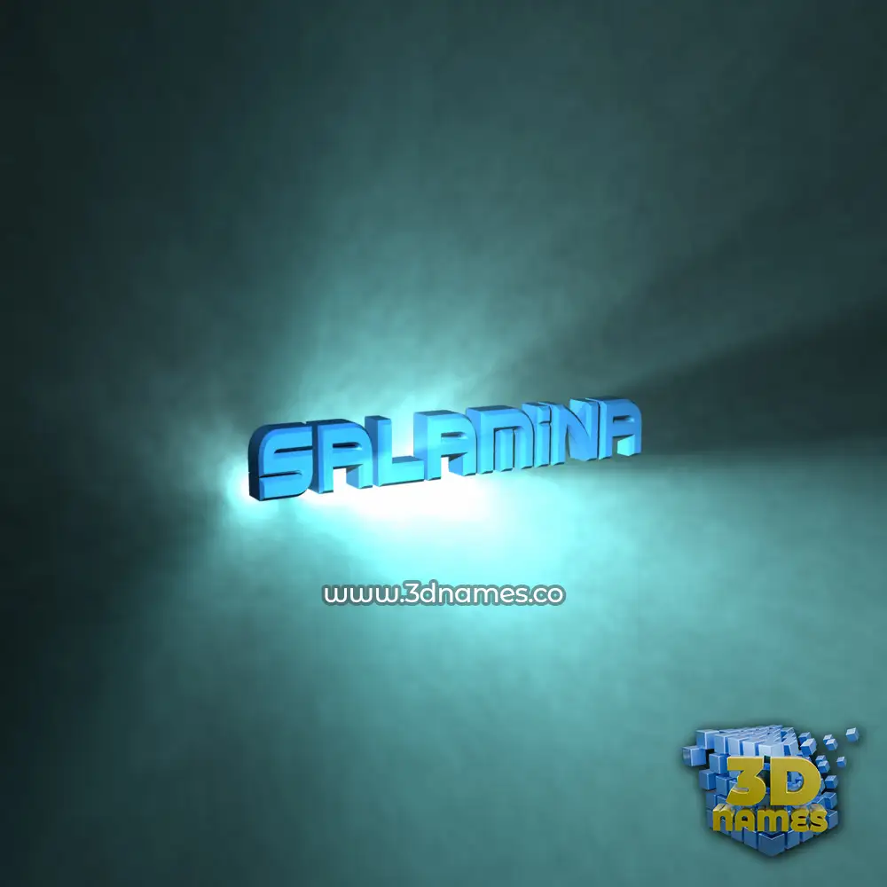 salamina in Light Shine style - 3D name wallpaper