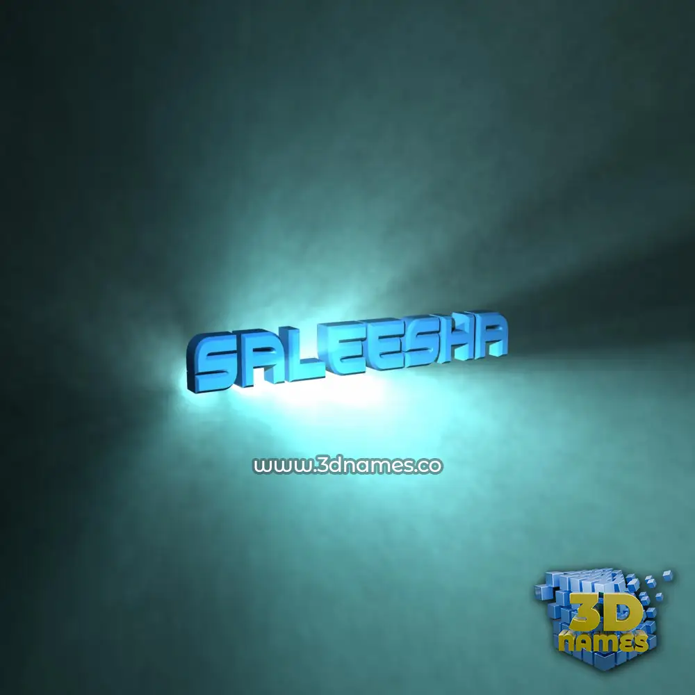 saleesha in Light Shine style - 3D name wallpaper