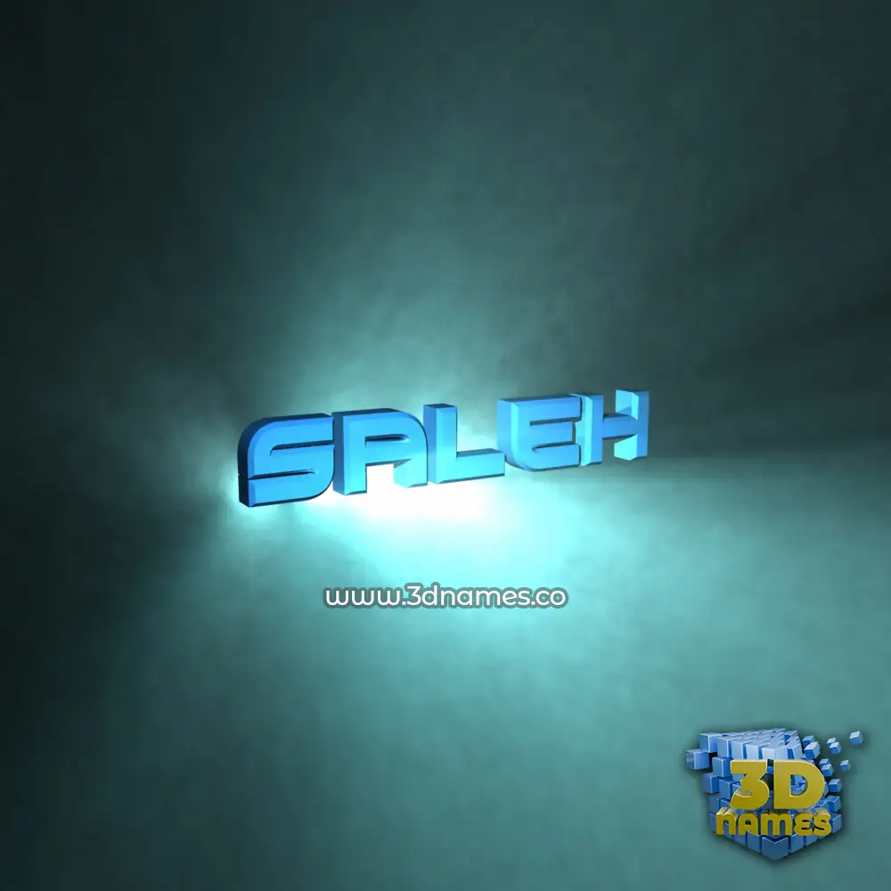 saleh in Light Shine style - 3D name wallpaper